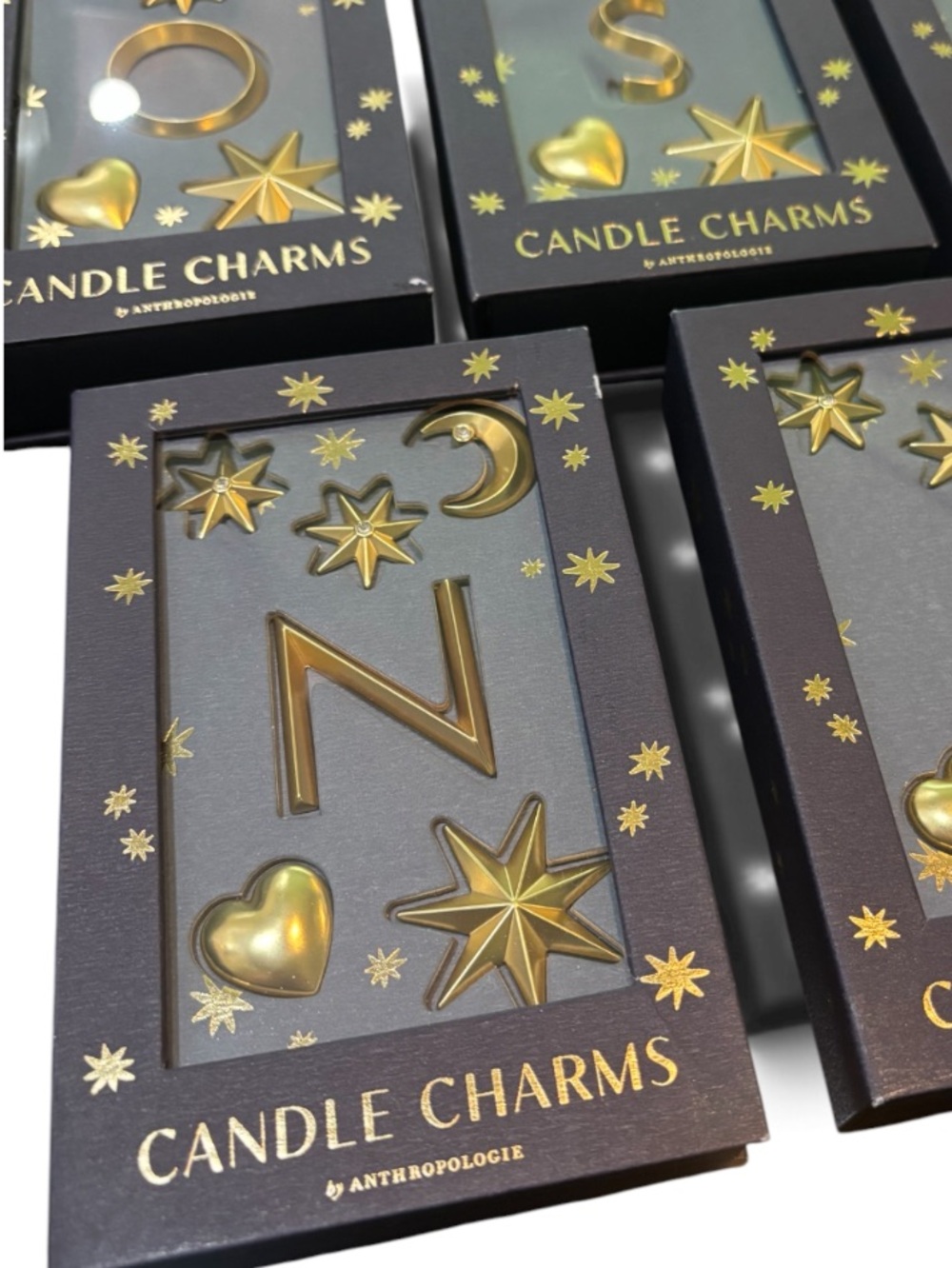 Anthropologie Monogram Candle/Pumpkin Charms E,G,I,J,L,M,N,O,R,S,W